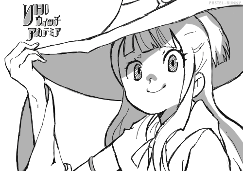 kagari atsuko (little witch academia) drawn by pastel_bunny