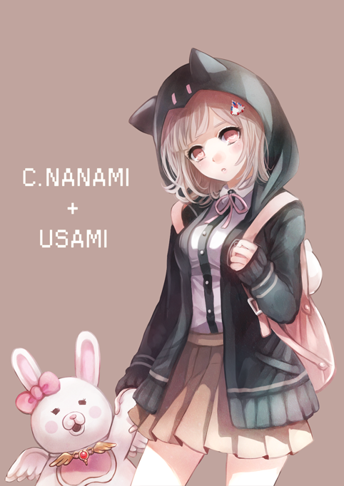 nanami chiaki and usami (danganronpa and 2 more) drawn by chiko_(d04099)