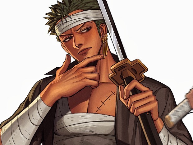 roronoa zoro (one piece) drawn by yoleviii