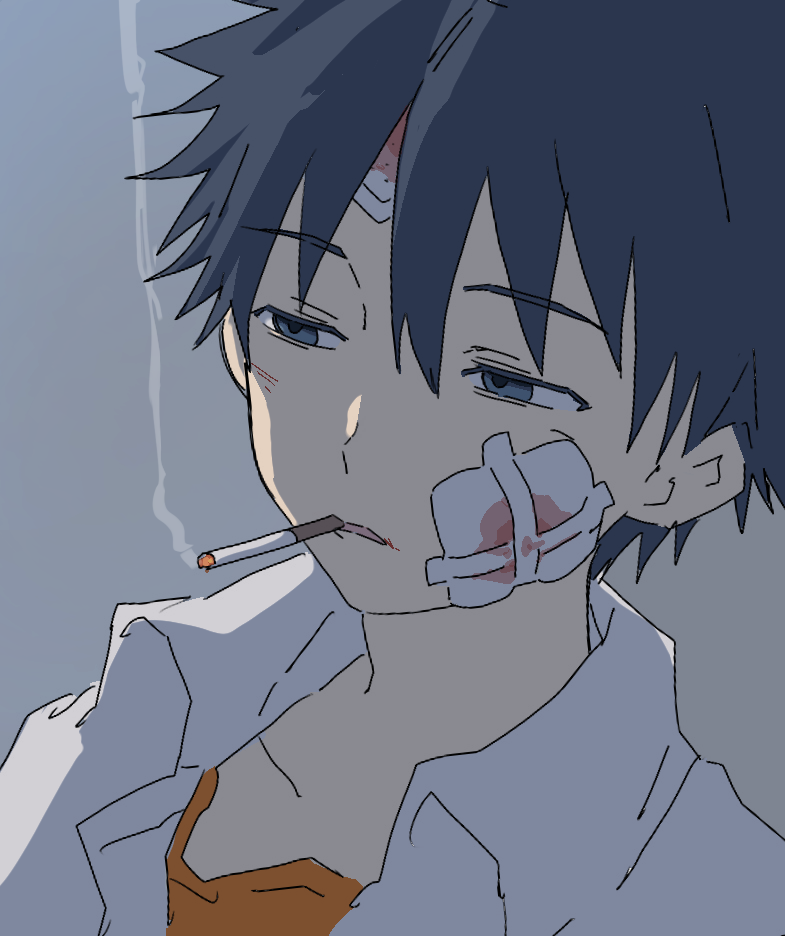 kamijou touma (toaru majutsu no index) drawn by if959u