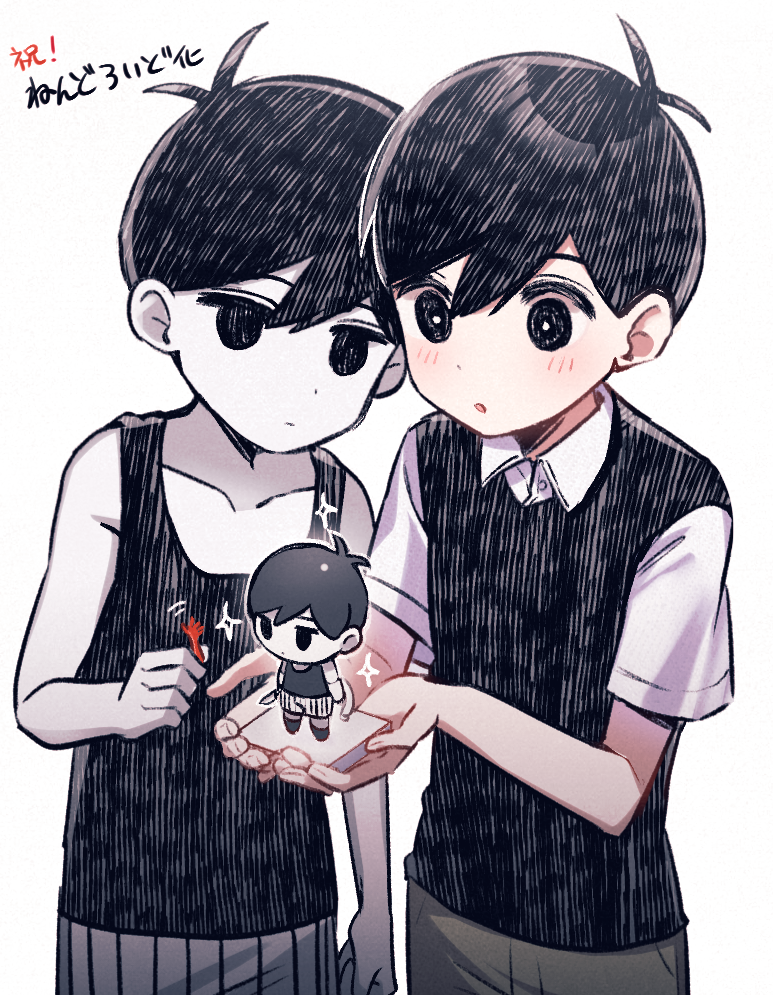 sunny and omori (omori) drawn by yutsu