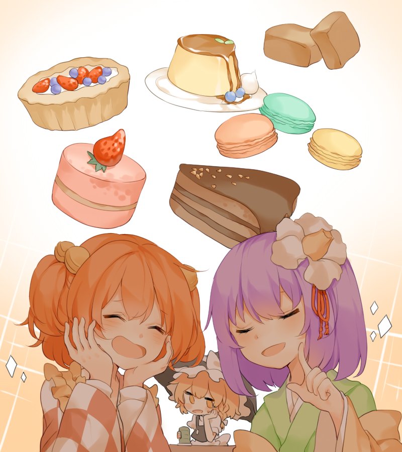 kirisame marisa, hieda no akyuu, and motoori kosuzu (touhou) drawn by misha_(hoongju)