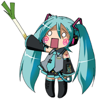 hatsune miku and hachune miku (vocaloid and 1 more) drawn by maso_(ascii_art)