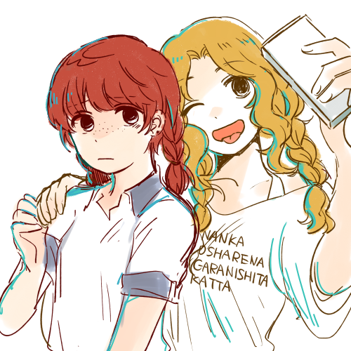 kay and alisa (girls und panzer) drawn by no7f_gf
