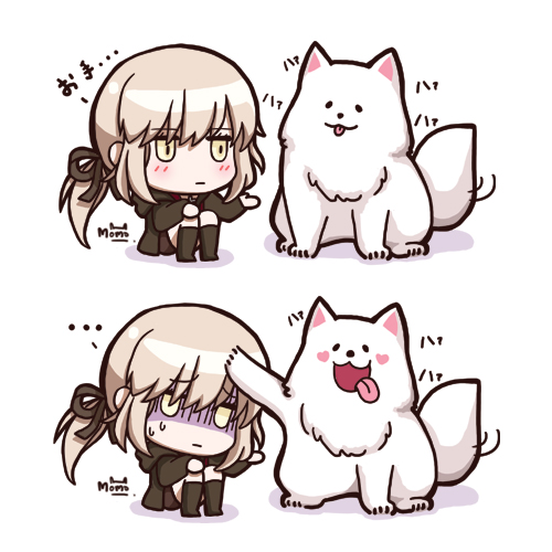 artoria pendragon, saber alter, and cavall ii (fate and 1 more) drawn by florencemomo