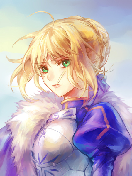 artoria pendragon and saber (fate and 1 more) drawn by kanmuri_(hanyifan30338)