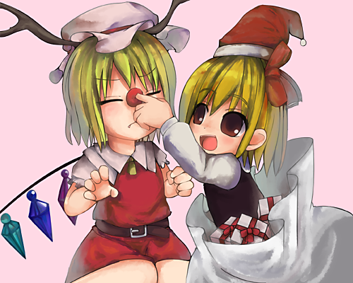 flandre scarlet and rumia (touhou) drawn by rune_(solitonbeam)