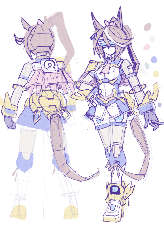 tokai teio (umamusume and 1 more) drawn by kin-san_(sasuraiga)