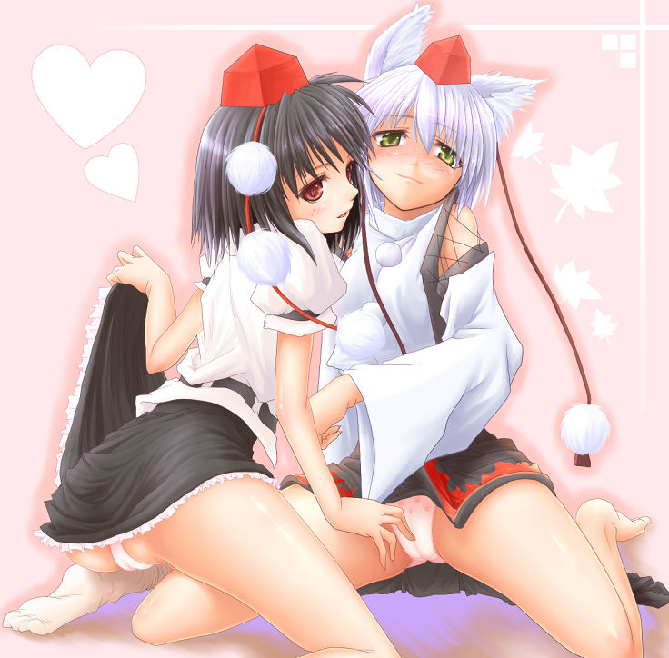 shameimaru aya and inubashiri momiji (touhou) drawn by gizensha