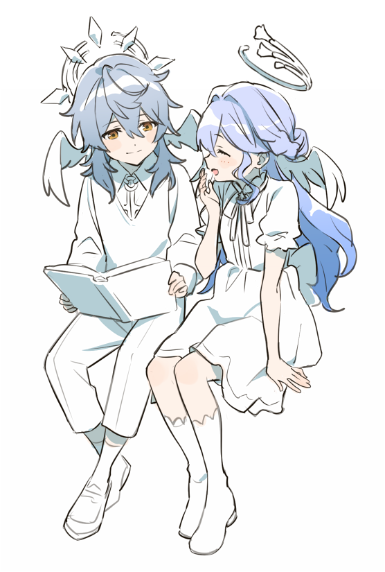 robin and sunday (honkai and 1 more) drawn by mozu_(modagoro)