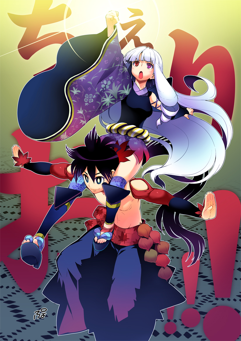 togame and yasuri shichika (katanagatari) drawn by puyo_(puyotopia)