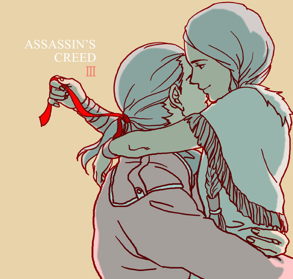haytham kenway and kaniehti:io (assassin's creed and 1 more) drawn by 3459ym