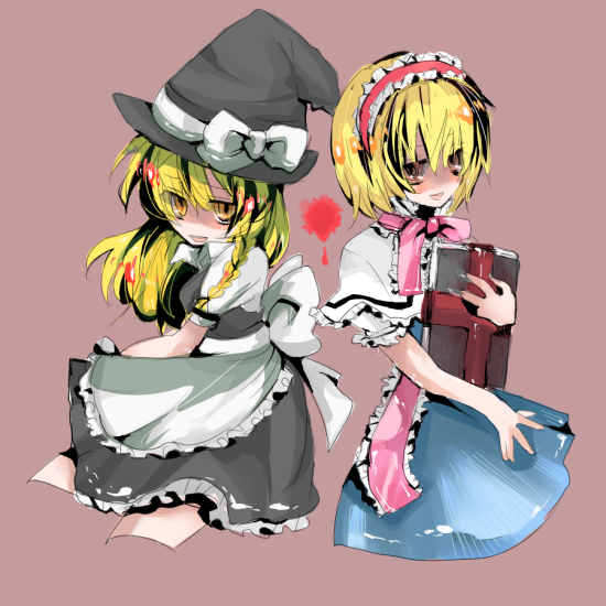 kirisame marisa and alice margatroid (touhou) drawn by ichi_(antonym)