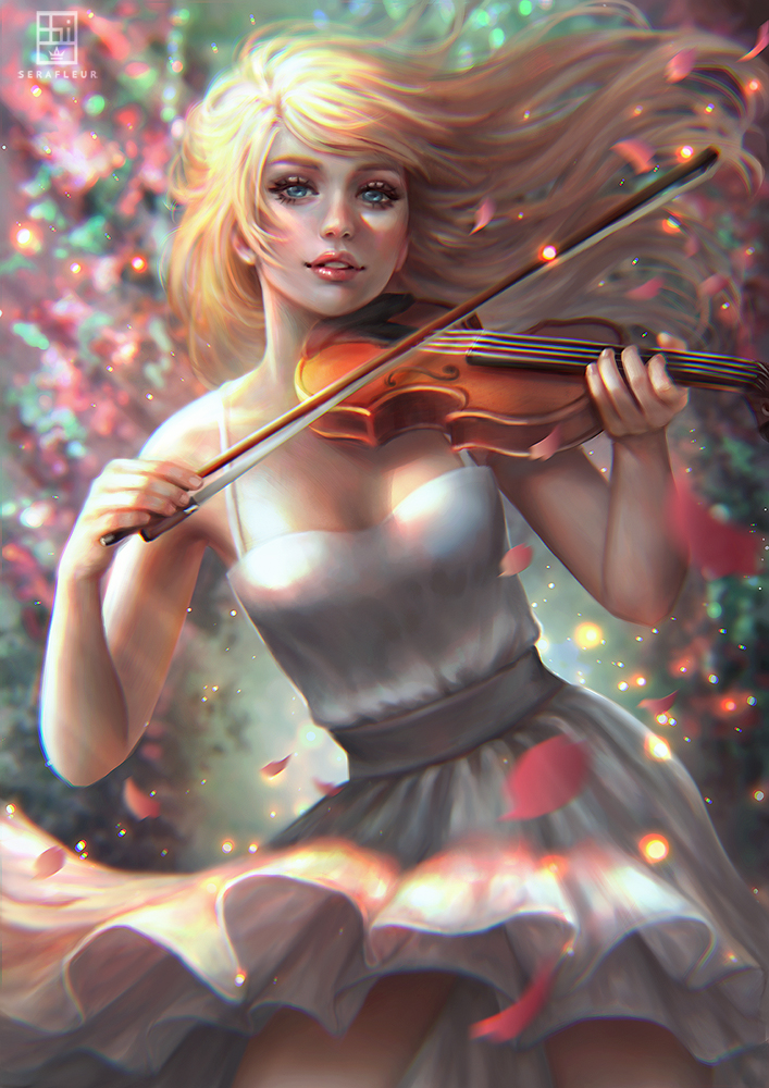 miyazono kawori (shigatsu wa kimi no uso) drawn by serafleur