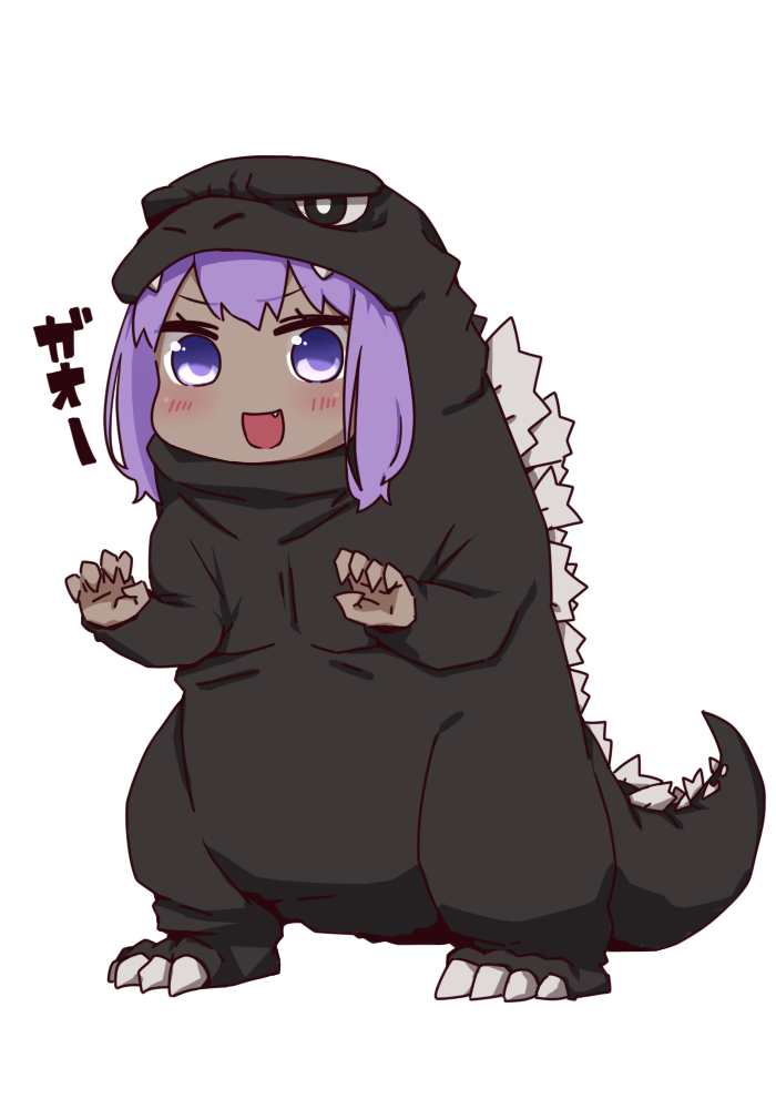 hassan of serenity and godzilla (fate and 3 more) drawn by i.u.y