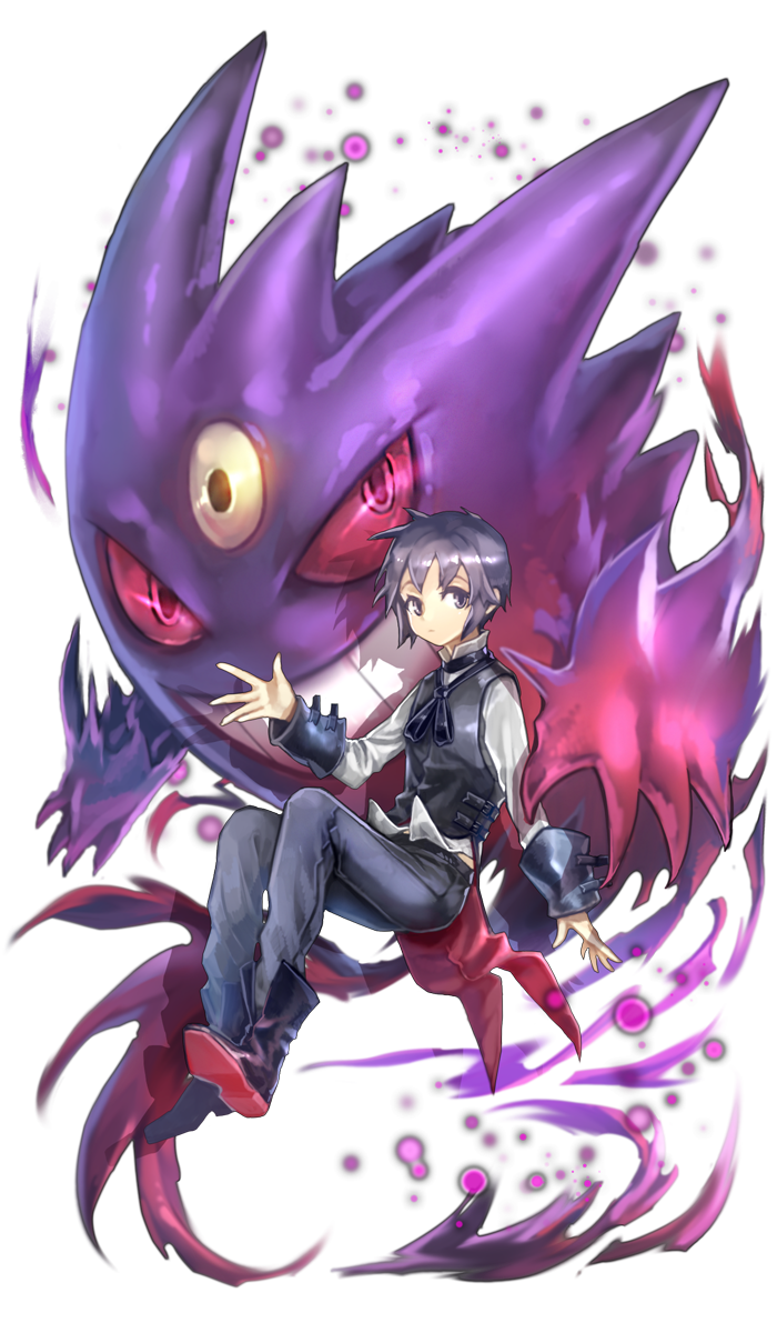 gengar and mega gengar (original and 1 more) drawn by sila_(carpen)