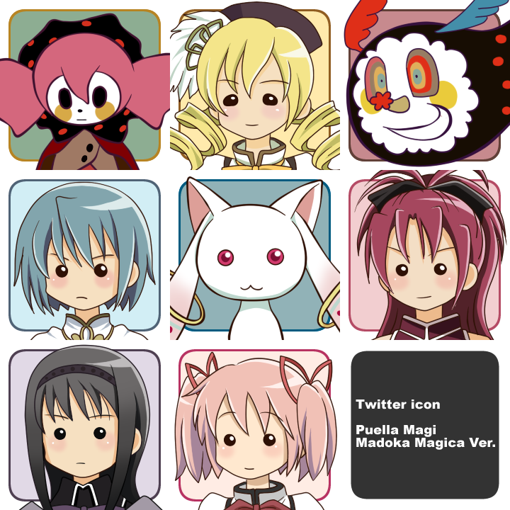 akemi homura, kaname madoka, miki sayaka, sakura kyoko, tomoe mami, and 2 more (mahou shoujo madoka magica) drawn by mono_(bluebook)