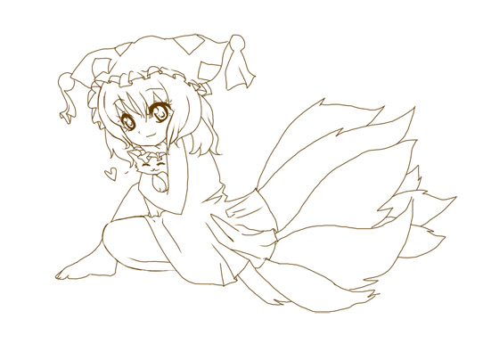yakumo ran and chen (touhou) drawn by noorrzz