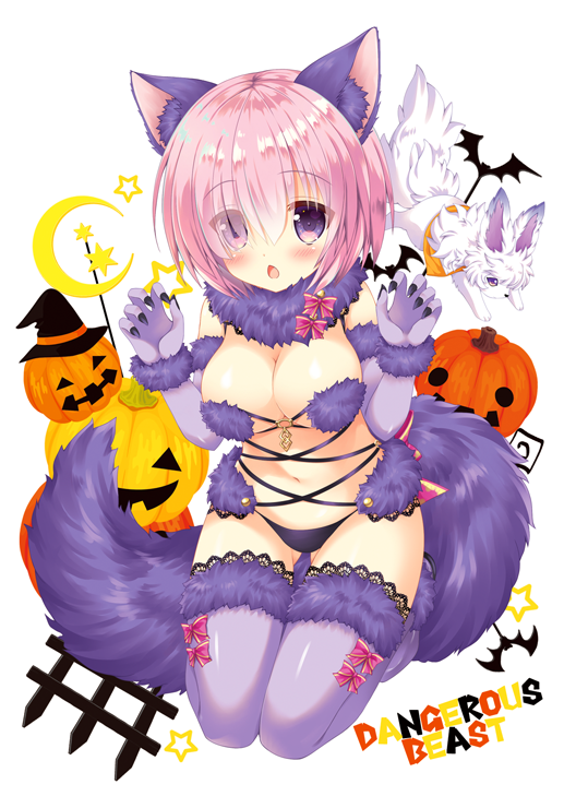 mash kyrielight and fou (fate and 1 more) drawn by nekoneko