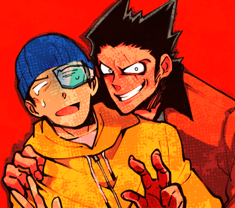 furio tigre and glen elg (ace attorney and 1 more) drawn by minashirazu