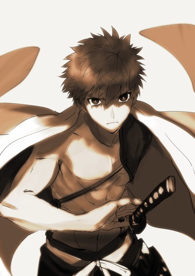 emiya shirou and senji muramasa (fate and 1 more) drawn by matsuya_(pile)