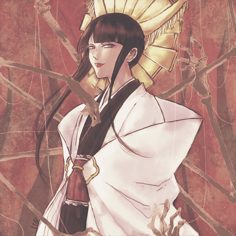 shutara senjumaru (bleach and 1 more) drawn by yknnystkti