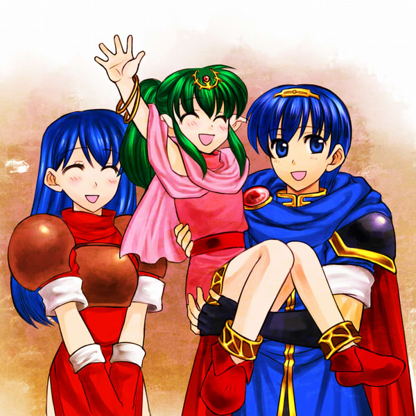 tiki, marth, and caeda (fire emblem and 1 more) drawn by bo_(774berry)