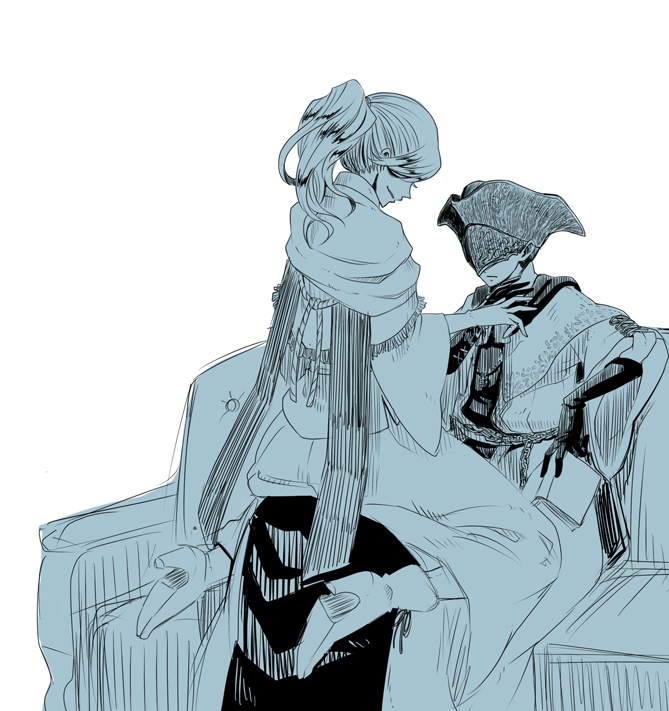 iosefka and yurie the last scholar (bloodborne) drawn by murai_shinobu