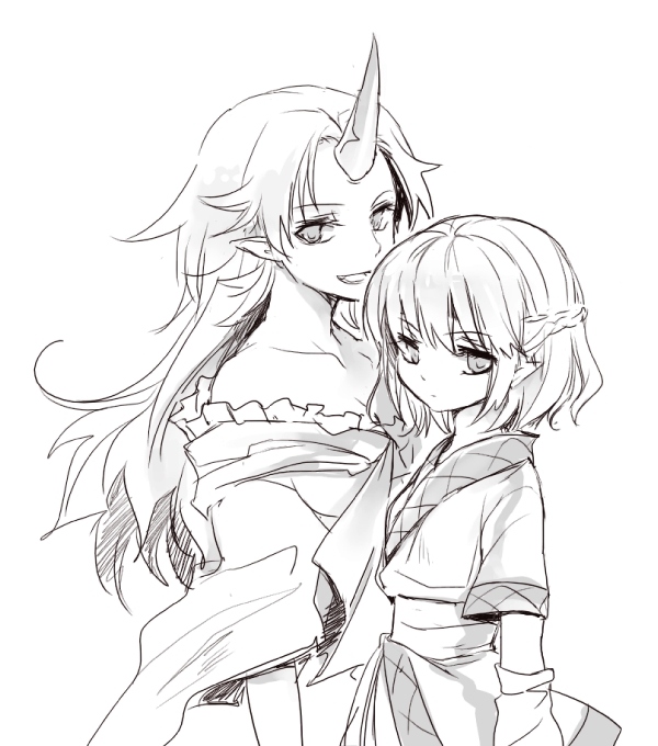 mizuhashi parsee and hoshiguma yuugi (touhou) drawn by szuinyo