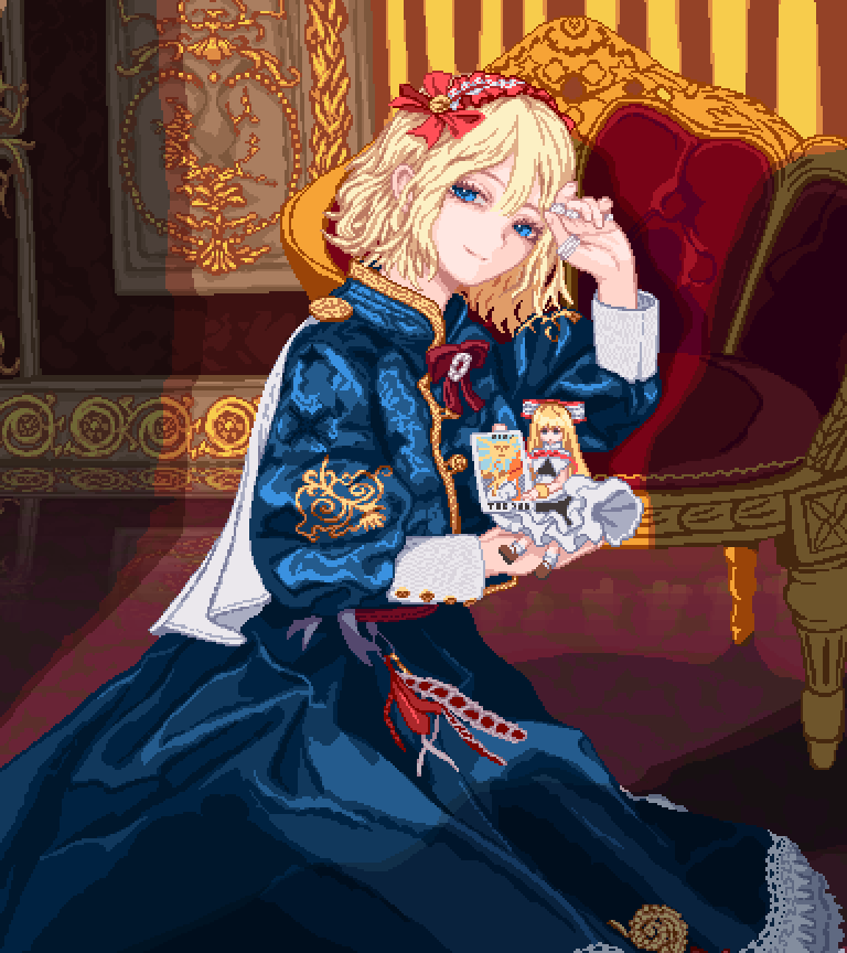 alice margatroid and shanghai doll (touhou) drawn by nukekip