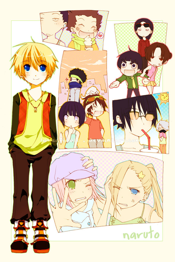 haruno sakura, uzumaki naruto, hyuuga hinata, uchiha sasuke, yamanaka ino, and 9 more (naruto) drawn by loveariddle