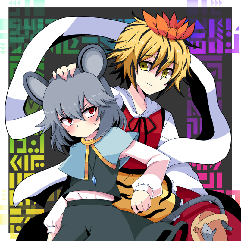 nazrin and toramaru shou (touhou) drawn by sadomochi