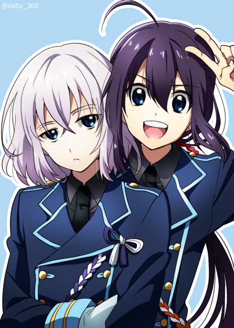 namazuo toushirou and honebami toushirou (touken ranbu) drawn by kuroki_natsu