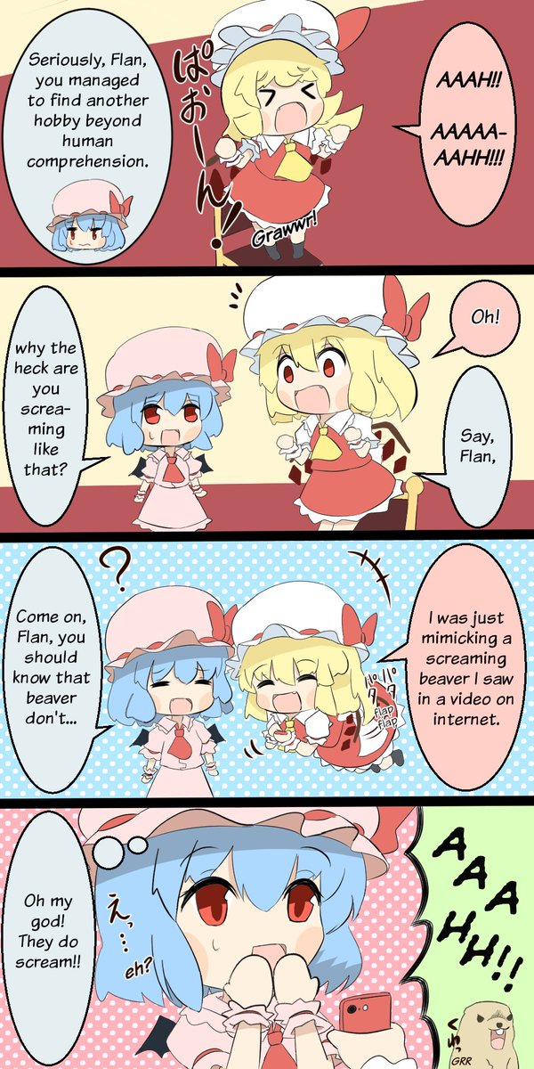 remilia scarlet and flandre scarlet (touhou) drawn by jj84350519