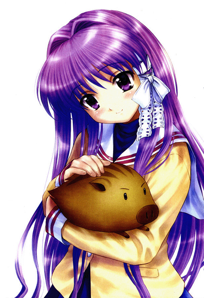 fujibayashi kyou and botan (clannad) drawn by goto_p