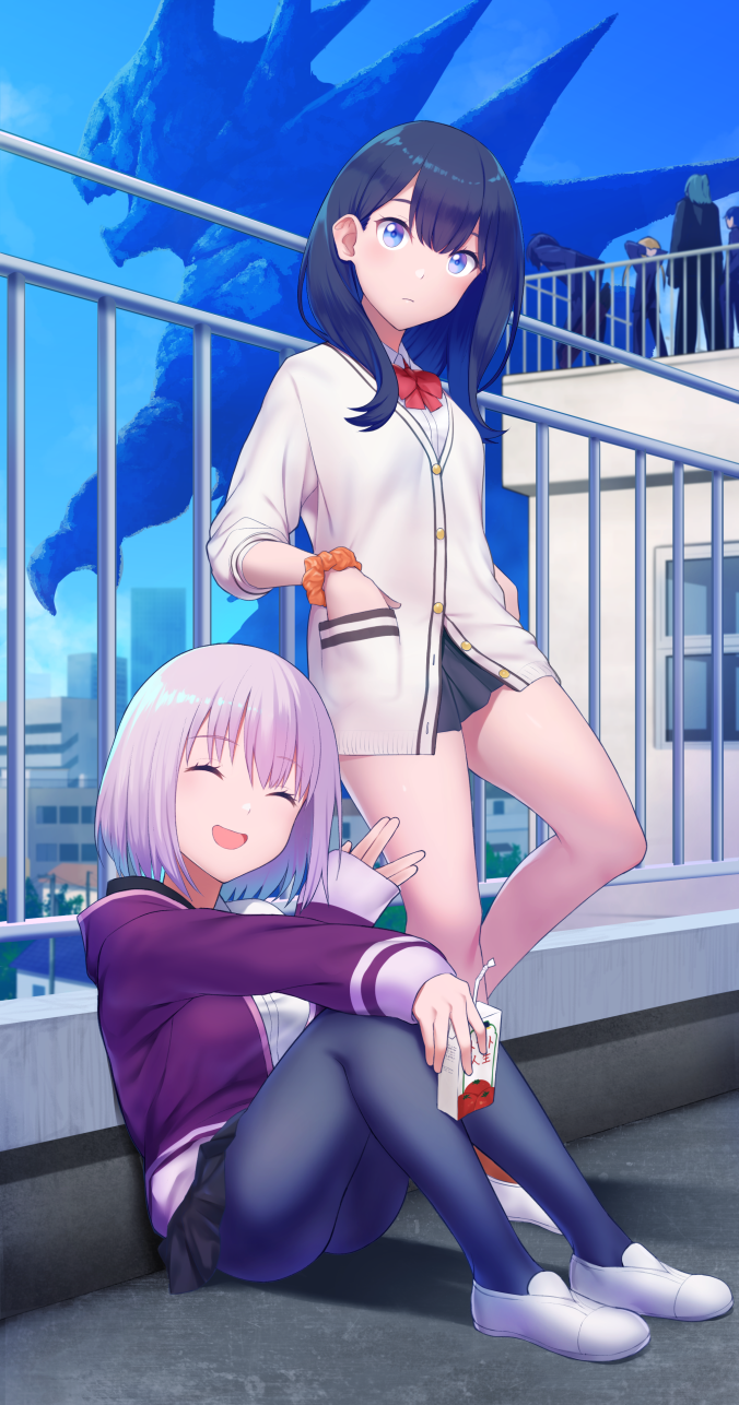 takarada rikka and shinjou akane (gridman universe and 1 more) drawn by tsuchifumazu