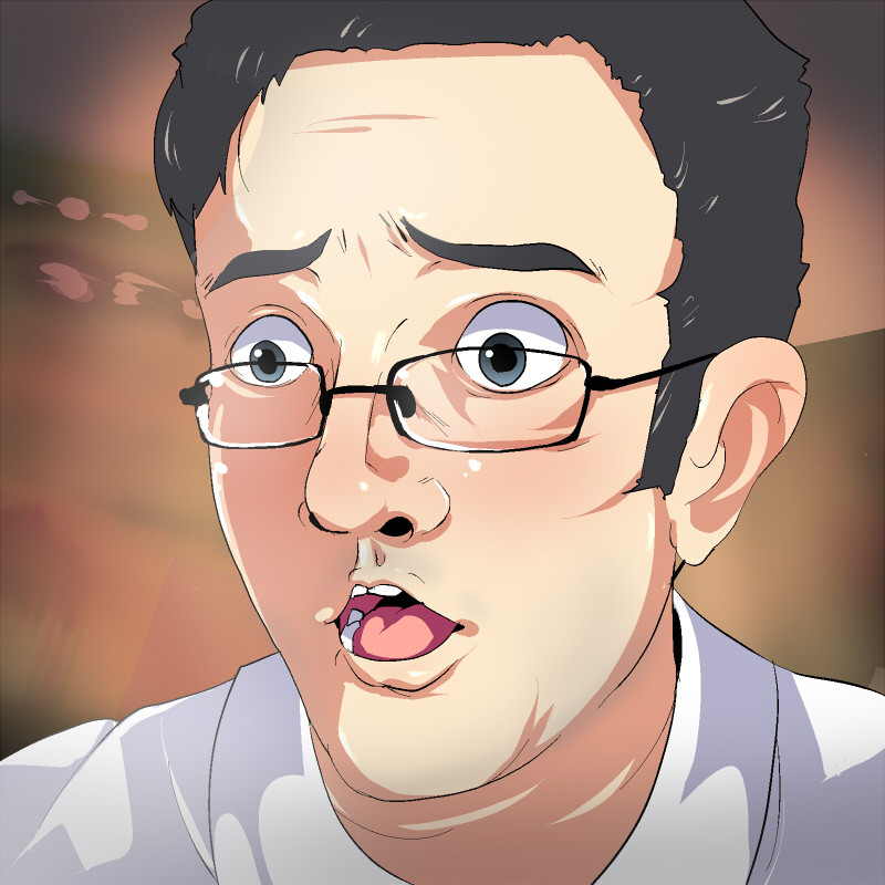 james rolfe (real life and 1 more) drawn by lillithlauda