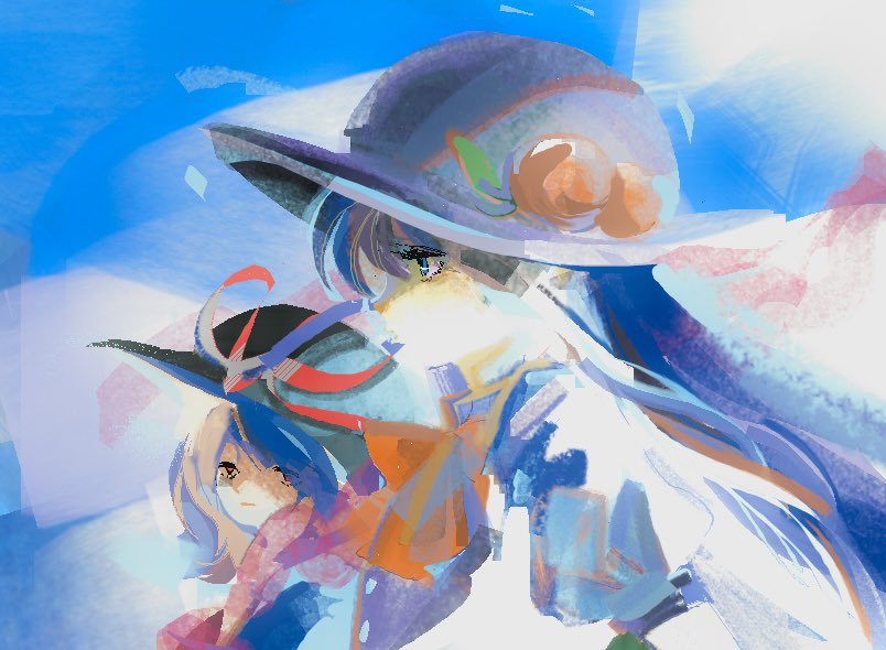 hinanawi tenshi and nagae iku (touhou) drawn by full_lake