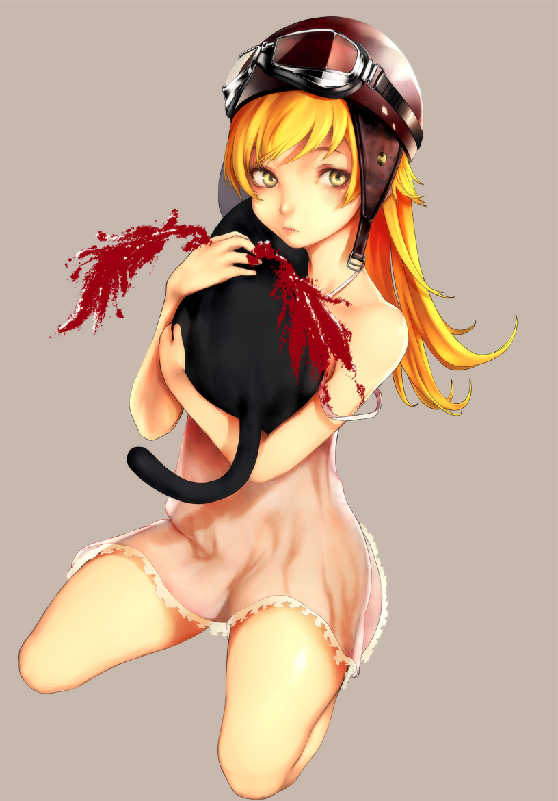 oshino shinobu (monogatari and 1 more) drawn by kazakami_yuu
