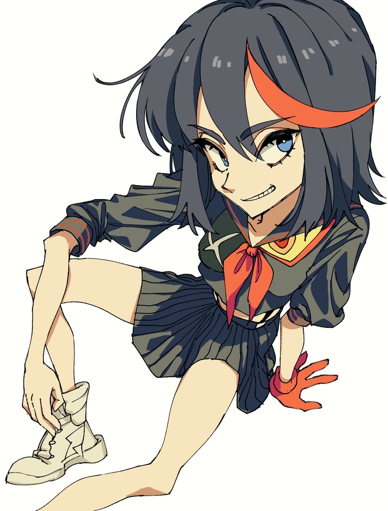 matoi ryuuko and senketsu (kill la kill) drawn by urkt_10