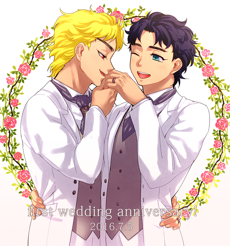 dio brando and jonathan joestar (jojo no kimyou na bouken and 1 more) drawn by yaeten1