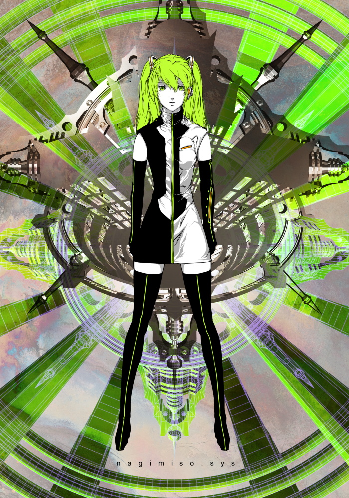hatsune miku (vocaloid and 1 more) drawn by nagimiso