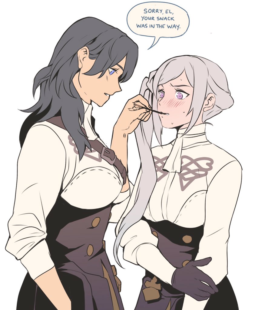female byleth and edelgard von hresvelg (fire emblem and 1 more) drawn by radiostarkiller