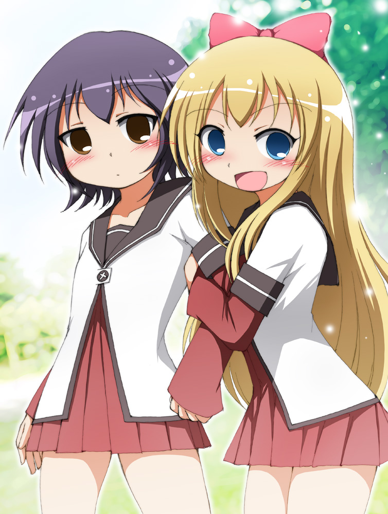 toshinou kyouko and funami yui (yuruyuri) drawn by earth_ekami
