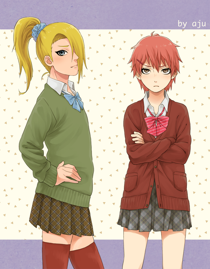 deidara and sasori (naruto and 1 more) drawn by aju_(maccha_an)