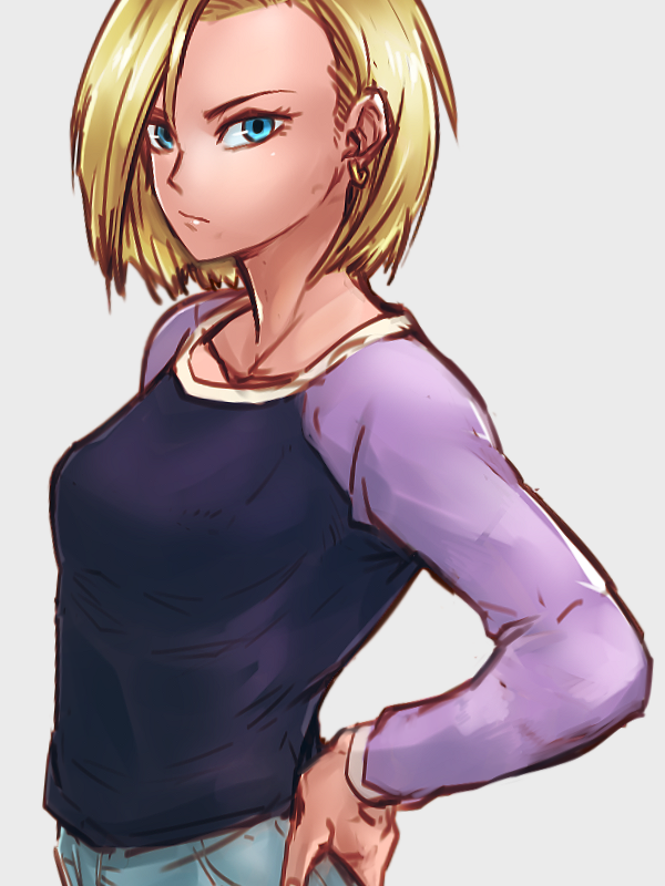 android 18 (dragon ball and 1 more) drawn by kemachiku