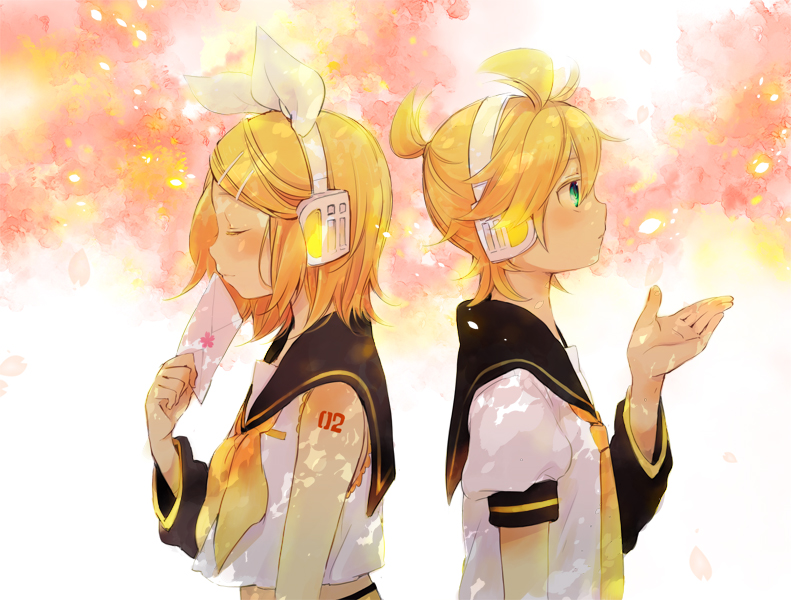 kagamine rin and kagamine len (vocaloid) drawn by yukkii