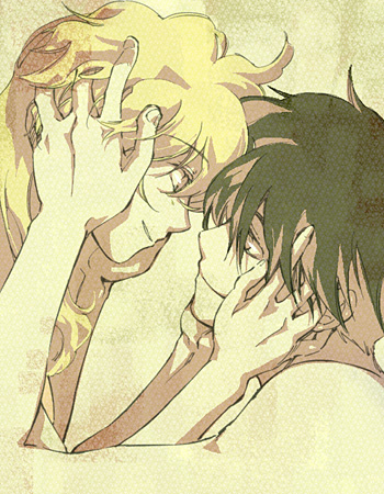 nia teppelin and simon (tengen toppa gurren lagann) drawn by akutsu_(yuumi)