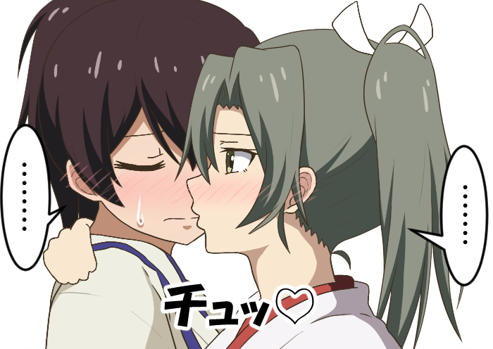 kaga and zuikaku (kantai collection) drawn by hamaguri_(hamaguri1234)