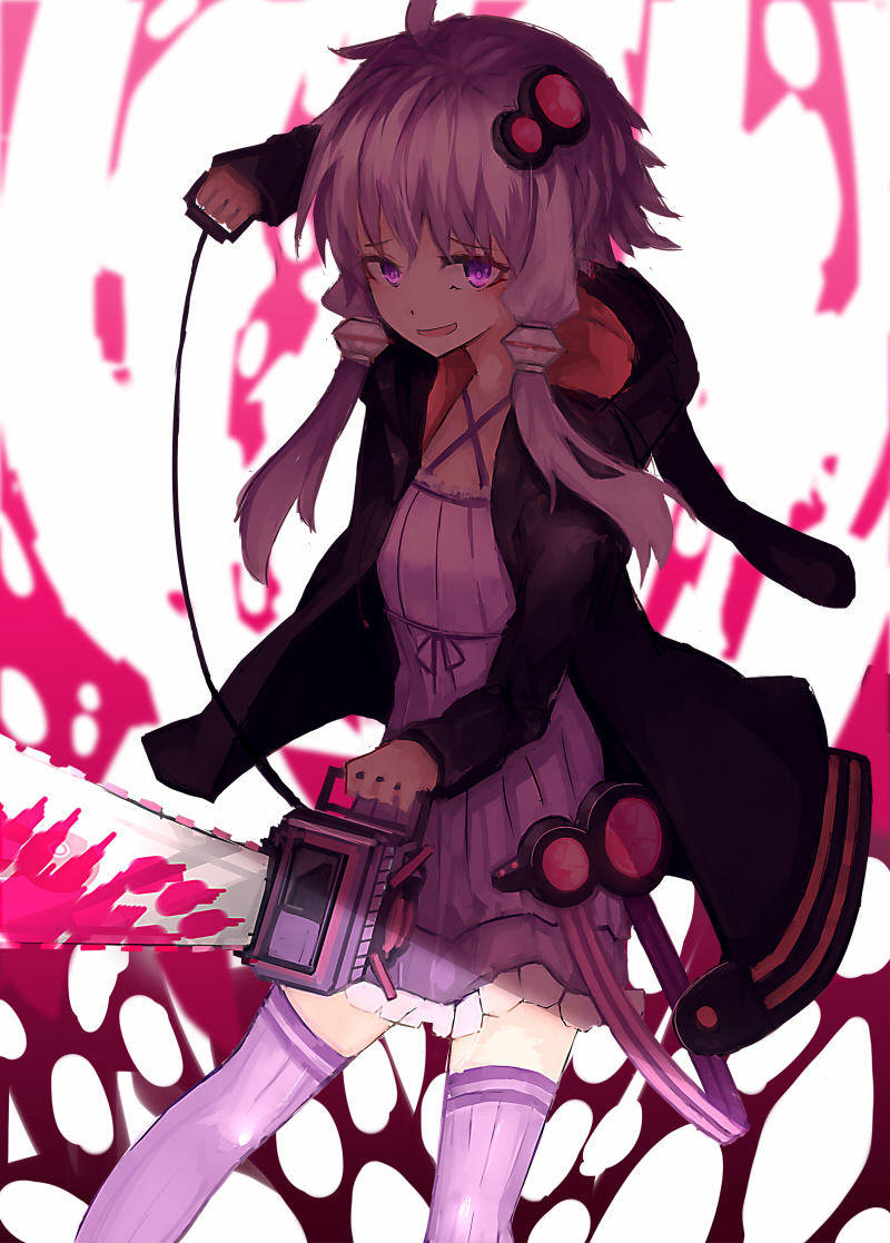 yuzuki yukari (vocaloid and 2 more) drawn by chiruru96